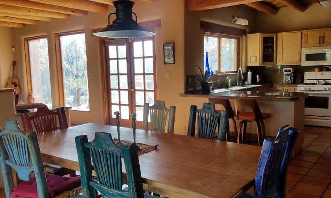 Taos House | Spectacular Adobe! 3 Bed 3 Bath 3 acre. 2 Master Suites.Hot tub & views galore!