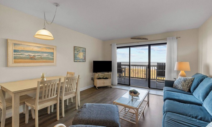 Duck Condo | Spectacular ocean views from two private balconies with cheerful decor close to town of Duck