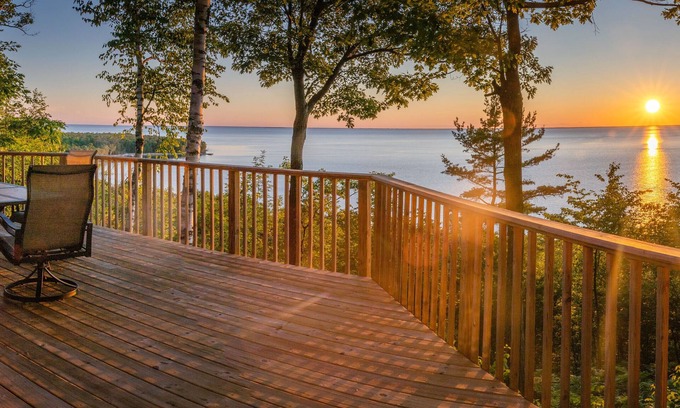 Fish Creek House | SPECTACULAR WATER VIEWS on the bluff. Secluded. Quiet.