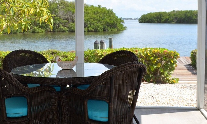 Whitney Beach House | Spoonbill Lagoon: Fantastic Water Views of Palma Sola Bay with Heated Lap Pool and Spa!