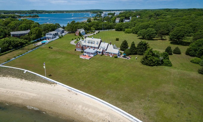 Buzzards Bay House | Sprawling Waterfront Classic Estate with Private Sandy Beach
