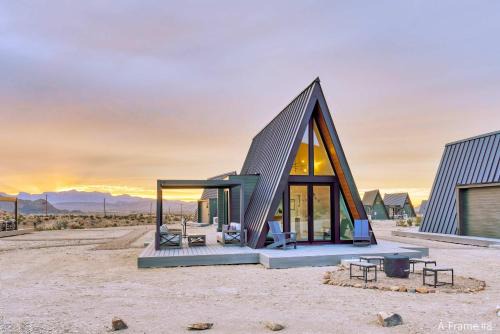 Study Butte-Terlingua House | Stardust Big Bend Luxury A-Frame#8 with a fab view