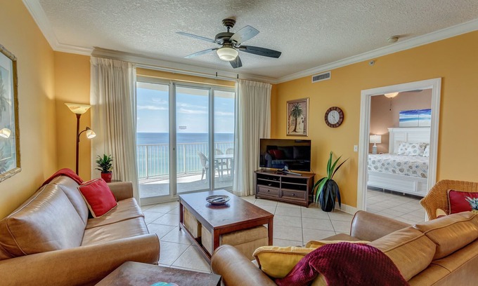 Long Beach Condo | Stay by the Gulf! Stunning Views from Extra Large Balcony of this 2 BR/2BA Condo