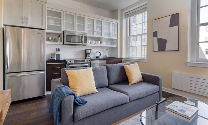 Presidio Apartment | Stellar Presidio Heights 1BR w/Gym, nr Trails & Beach, by Blueground