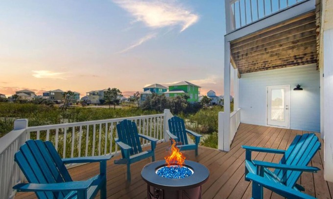 Morgantown House | Steps To Beach, Pool, Balcony Gulf Views, Firepit, Arcade, 4BR House, Morgantown