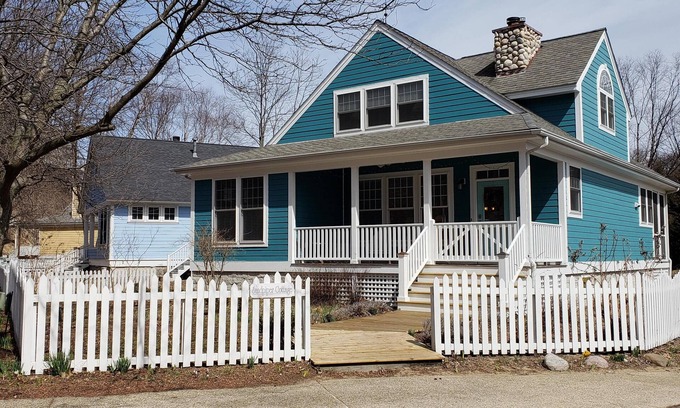Michigan City Cottage | Steps to everything! The Cape Codder at Beachwalk Resort w/Water Views