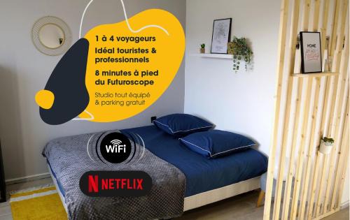 Chasseneuil-du-Poitou Apartment | Studio à 8 min à pied du Futuroscope – 1/4 pers