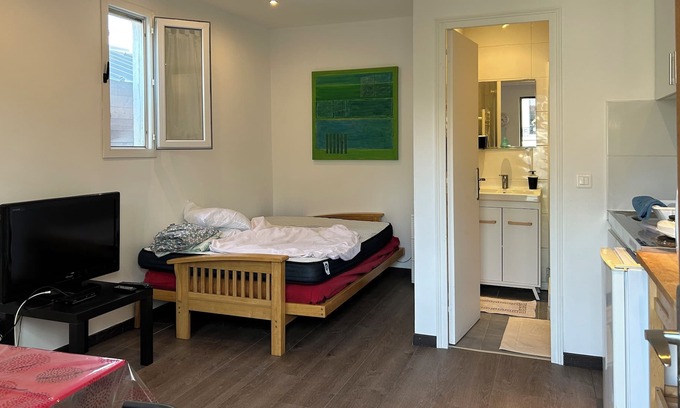 Velizy-Villacoublay Apartment | Studio 17m au Fond du Jardin, Très Calme , 10 min de Château de Versailles,