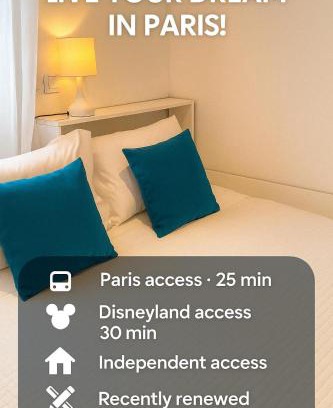 Les Boutareines Apartment | Studio 2 people Half Chemin Paris and Disneyland