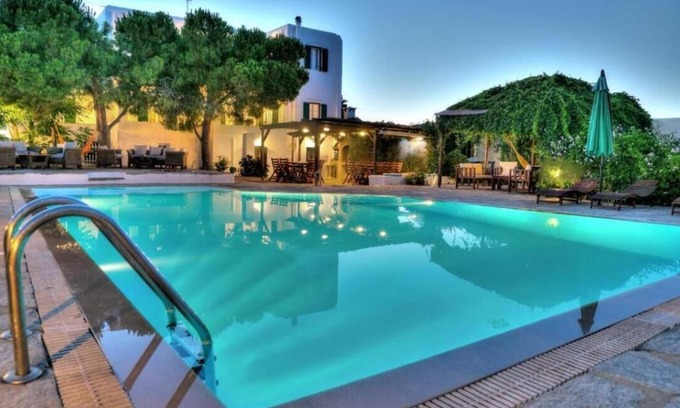 Chrissi Akti Apartment | Studio Apartment "Tzane Balcony" with Sea View, Shared Pool & Wi-Fi
