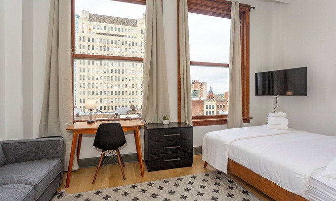 Central City Apartment | Studio at the Frank in the heart of Downtown.