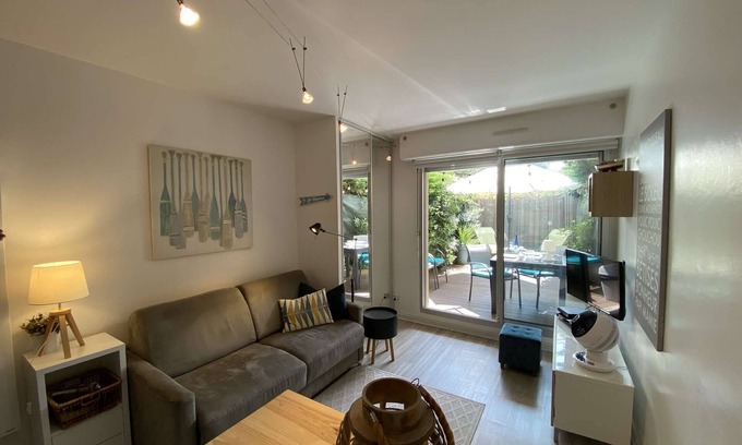 Le Moulleau Apartment | Studio cabin with beautiful terrace near the beach