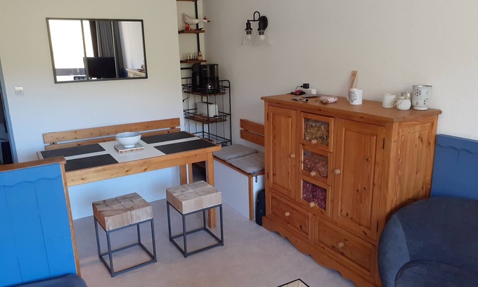 Le Corbier Apartment | Studio cabin 28m2 Pégase 4 pers -1*- balcony south piste view High floor