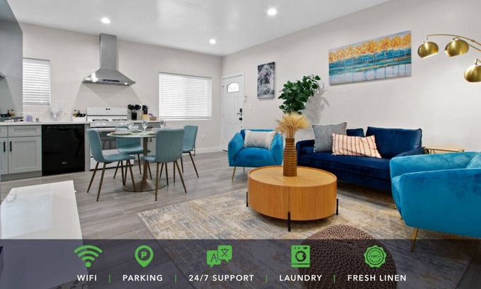 Walnut Valley House | Studio Haven Perfect for Small Families or Solo Travelers with a King Bed, Epic Kitchen, In-Unit Laundry, and Convenient Front Parking.