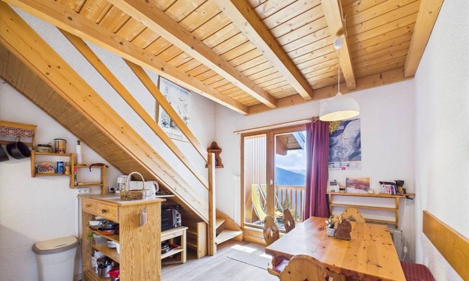 La Rosiere Apartment | STUDIO MEZZANINE AT THE BOTTOM OF THE SLOPES