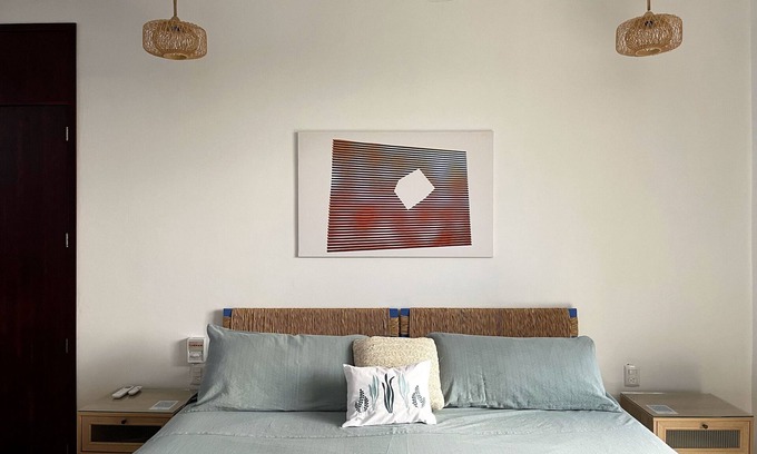 Brisas de Zicatela Apartment | Studio with Stunning Views. Balcony, King Bed & Full Kitchen