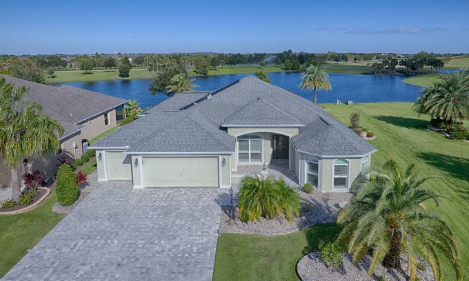 The Villages House | Stunning 3BR 2BA with heated pool and water view