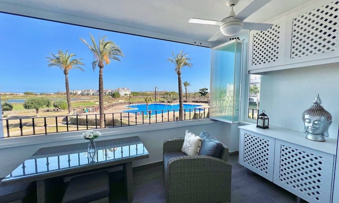 Gea y Truyols Apartment | Stunning apartment with a pool and golf view
