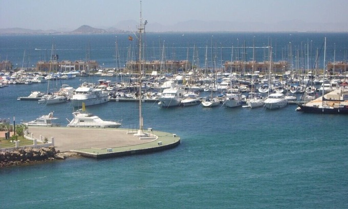 San Javier Apartment | Stunning views . Free WiFi. 2 bed, 2 bath, Air-con, pool, beach 1 min walk