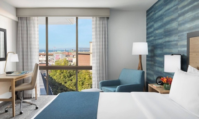 Fisherman's Wharf Hotel | Stunning Partial Bay View Room w/Access to Fisherman’s Wharf | Pool Available