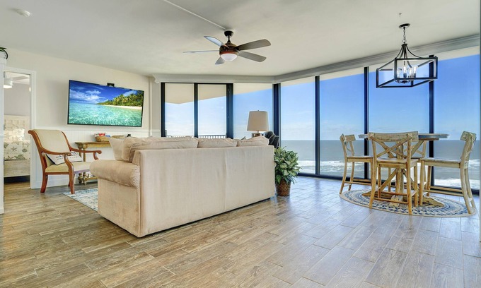 Panama City Beach Condo | Stunning Penthouse Directly on the Gulf - Beach Chairs and Umbrella Included!