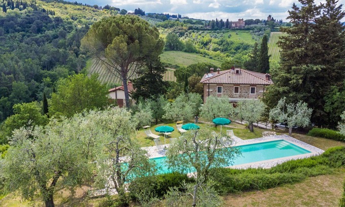 Bagno a Ripoli House | Stunning private villa for 12 people with WIFI, private pool, A/C, TV, panoramic view and parking