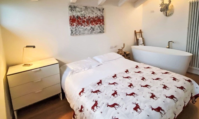Mezzolago House | Stunning private villa for 3 guests with WIFI, TV, patio and pets allowed