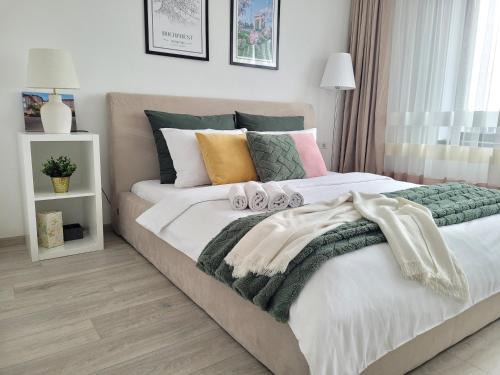Bucharest Apartment | Stylish City Escape, Fireplace, Sunset Views