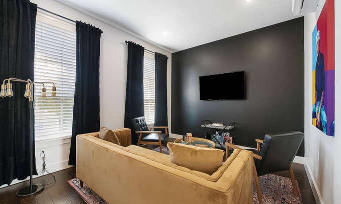 Downtown Condo | Stylish, dog-friendly condo with WiFi, board games, washer/dyer, & central AC