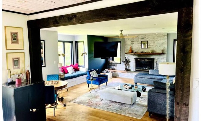 Hollowville Other | Stylish farmhouse w/fireplace by downtown & nature