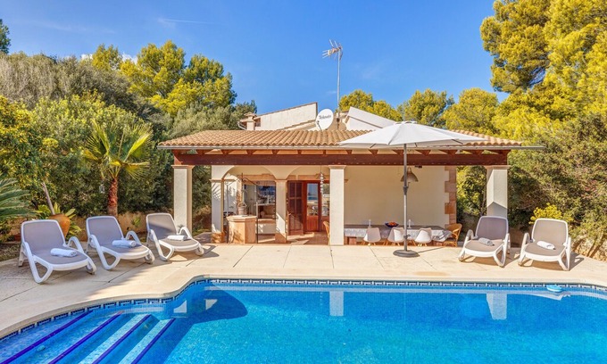 Son Serra de Marina Villa | Stylish Holiday Home "Ca na Matas" with Pool, Garden, Terrace, Wi-Fi & Air Conditioning