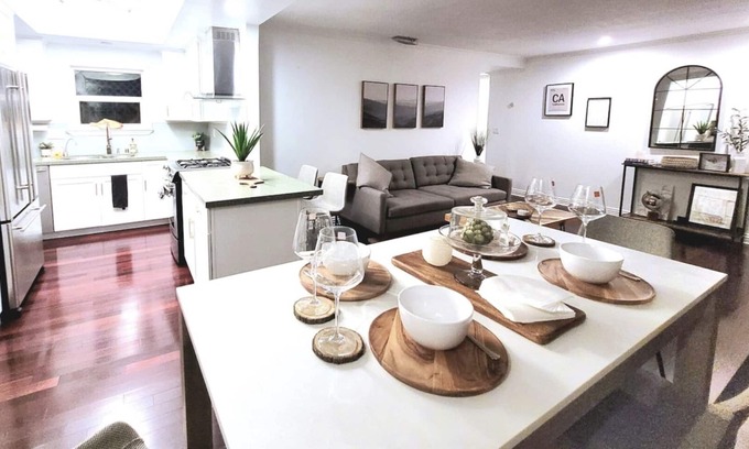 West Covina House | Stylish Retreat w/ Private Patio, Queen Beds & BBQ