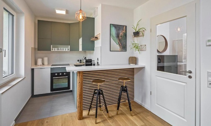 Leipziger Vorstadt Apartment | Stylishes Apartment für 4 mit Küche nahe Altstadt