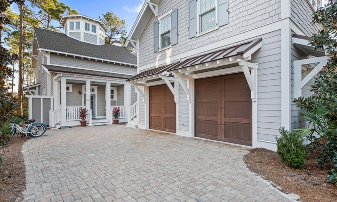 WaterSound Beach House | Summer Availability! Golf Cart! Walk to the Beach! Carriage House! Watersound Gated Community!