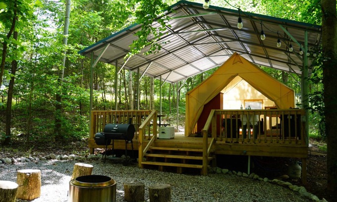 Sparta RV Rental | Summer Fun Family Glamping Tent