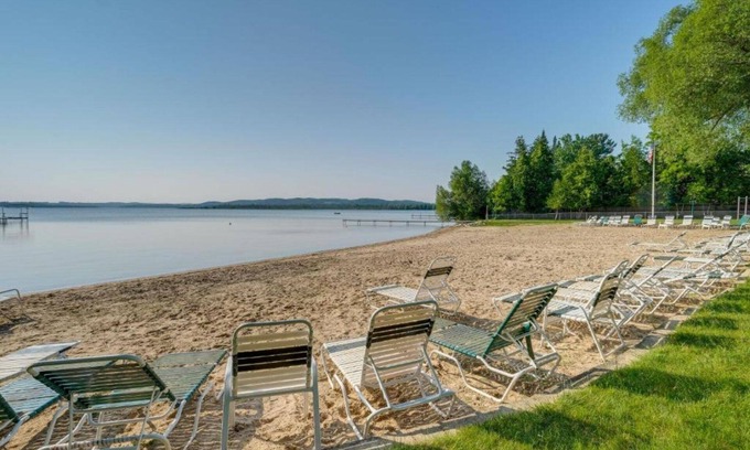 Bellaire Condo | Summer fun Northern Michigan! 2 bedroom, 2 bath. Pool and private beach access