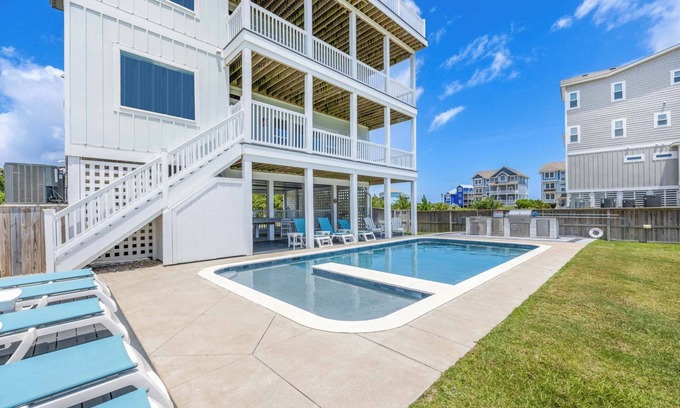 Salvo House | SUMMER SAVINGS - Premier Oceanside Dog Friendly Home w/Pool, Elevator, and More