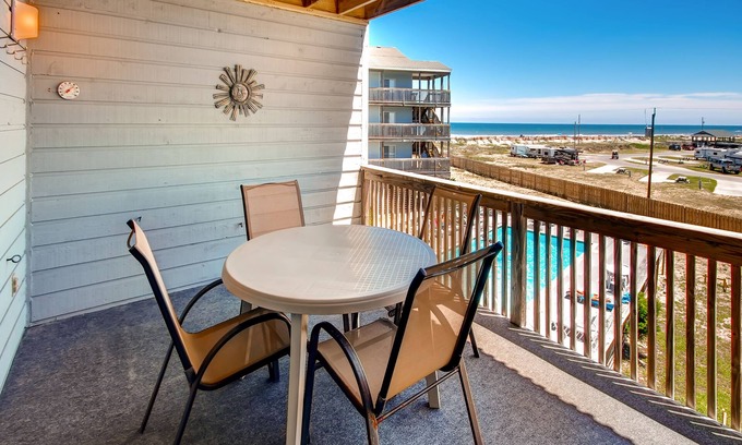 Rodanthe Condo | SUMMER SAVINGS - Semi-Oceanfront Condo w/Private Balcony, Resort Pool, Elevator