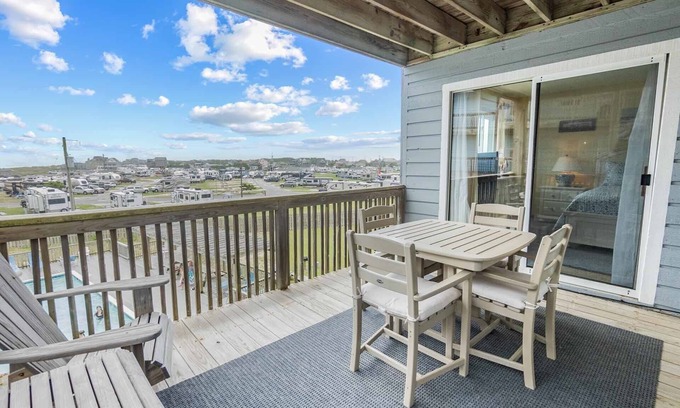 Rodanthe Condo | SUMMER SAVINGS - Semi-Oceanfront Condo w/Private Balcony, Resort Pool, Elevator