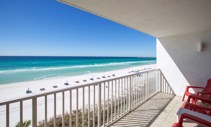 Panama City Beach Condo | SUMMER WEEKS AVAILABLE! 4th floor directly on the BEACH - FULL SUNSET VIEW!
