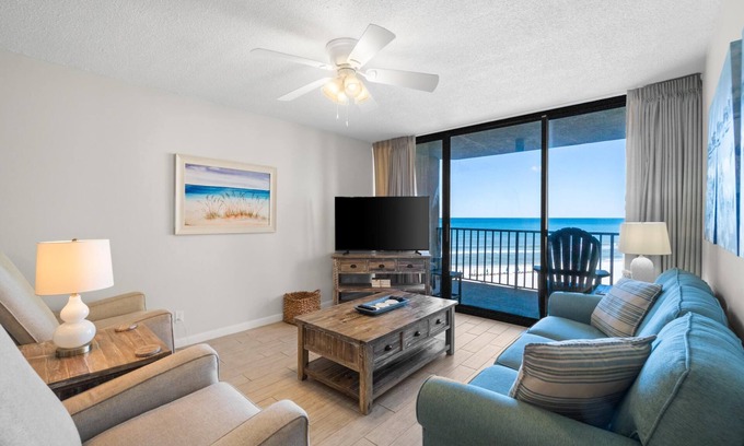 Crescent Beach Condo | Summerhouse 609B - Beachfront, 2 Pools, Pickleball, Hot Tub, Free Golf Daily