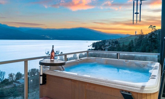 Central Okanagan House | Summit View | Private Hot Tub & Lake Views