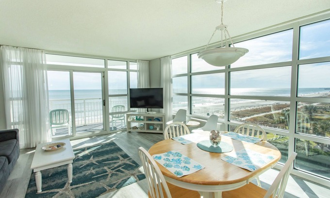 Myrtle Beach Condo | Sun-Drenched Oceanfront Corner 2BD/2BA condo w/Panoramic Views. Prime location.