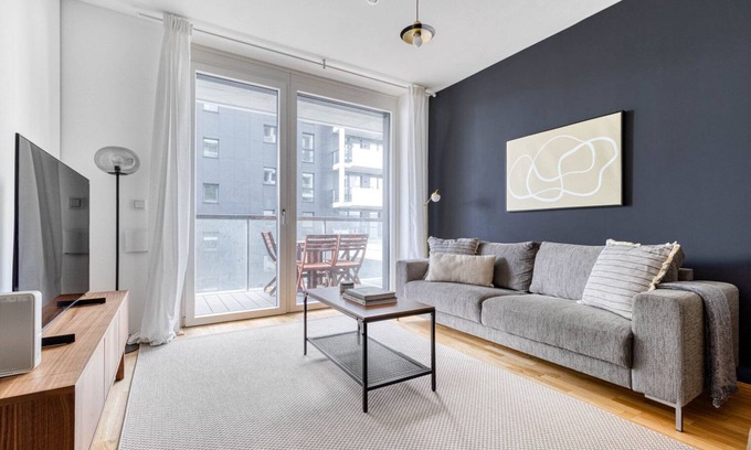 Vienna Apartment | Sunny Leopoldstadt 2BR w/Gym & Balcony, near U2, by Blueground