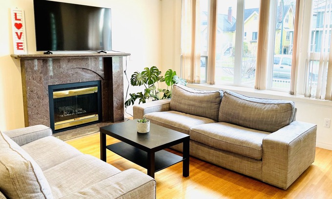 Hastings House | Sunny & Spacious 4 bedroom 3 full baths & fireplace Gem in Vancouver
