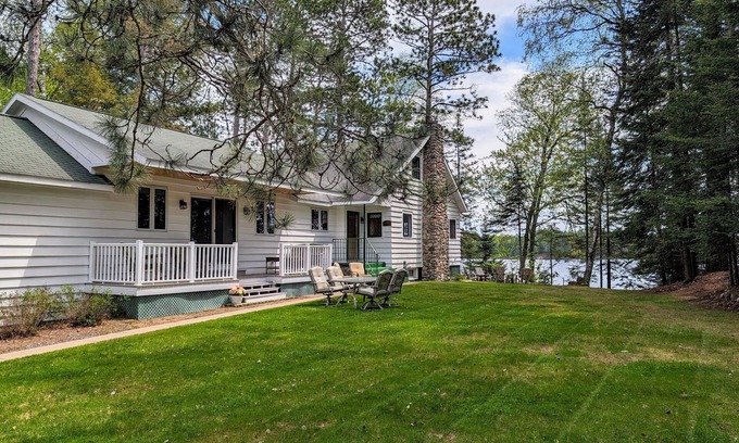 Three Lakes House | Sunrise Shores | Fun lakehome on Chain, dock, water toys, firepit, doggies ok