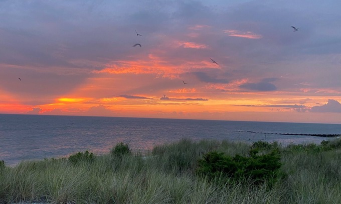 North Cape May House | Sunset/Water Views, 5 homes to Private Beach, Spacious, Close to all, Local Pool