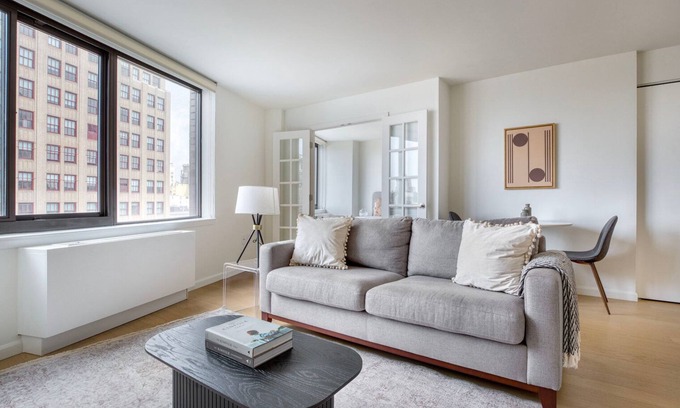Union Square Apartment | Superb Flatiron 1BR w/Gym, Elevator & Doorman, nr Trains, by Blueground