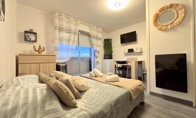 Le Barcares Apartment | Superb studio direct access to the beach 2LAMP36