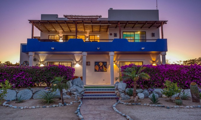 Los Barriles House | Sweeping ocean views steps to beach w/pool & Firepit. Close to Tres Palapas!